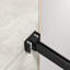 Porte de douche coulissante double sans cadre 55 po à l 60 po x H 76 po avec porte de douche réversible à installation latérale avec verre trempé de 5/16 po de style GVSC, film antidéflagrant Nano, noir mat-86753089