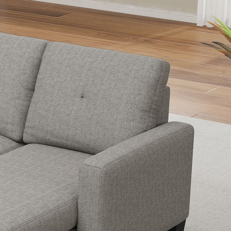 Canapé modulaire rembourré 3 pièces Rinje, Lin gris pâle