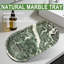 Plateau décoratif en marbre naturel pour meuble-lavabo, salle de bain et rangement de comptoir de cuisine | Organisateur de pierre fabriqué à la main pour bijoux, parfums et bougies