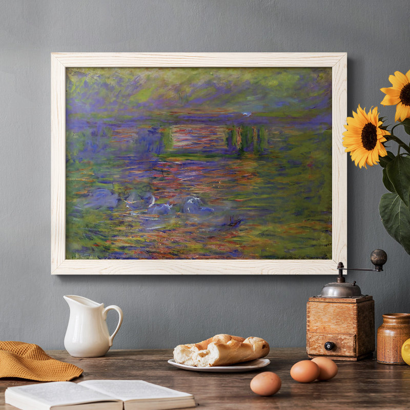 "Charing Cross Bridge", 1899, reproduction d'art encadrée sur toile par Claude Monet, Blanc, H 26 po x l 38 po x P 1,5 po