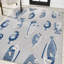 Tapis intérieur / extérieur gris / bleu marine Sabinal-1568598519