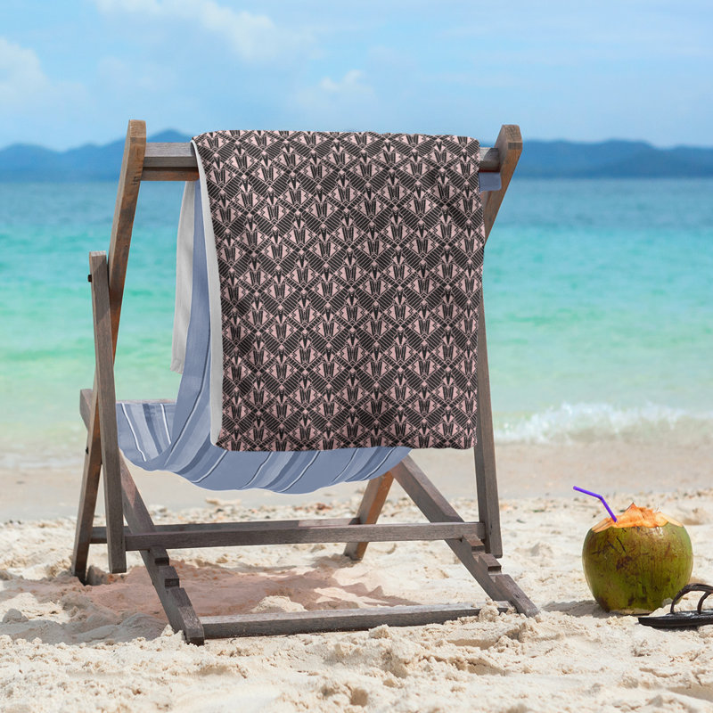 Katelyn Elizabeth Cotton Blend Beach Towel, Pink Ombre