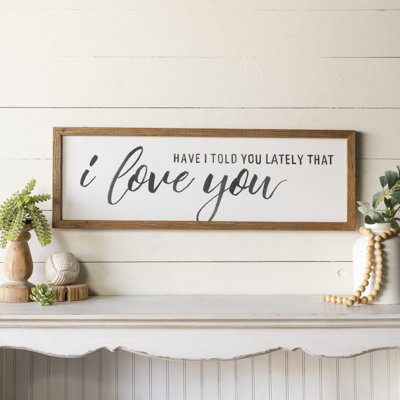 Signe de bois «I Love You»