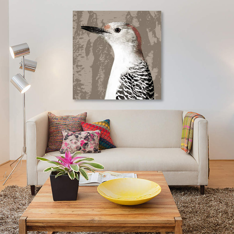 « plumed iv », impression sur toile, H 18 po x l 18 po x P 1,5 po, Pas de tapis, Papier d'art encadré noir