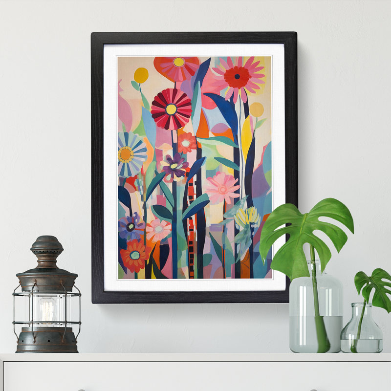 FRM-V0523-964X Flowers Orphism Vol.6 - Print, Walnut, 34cm H x 25cm W x 2cm D