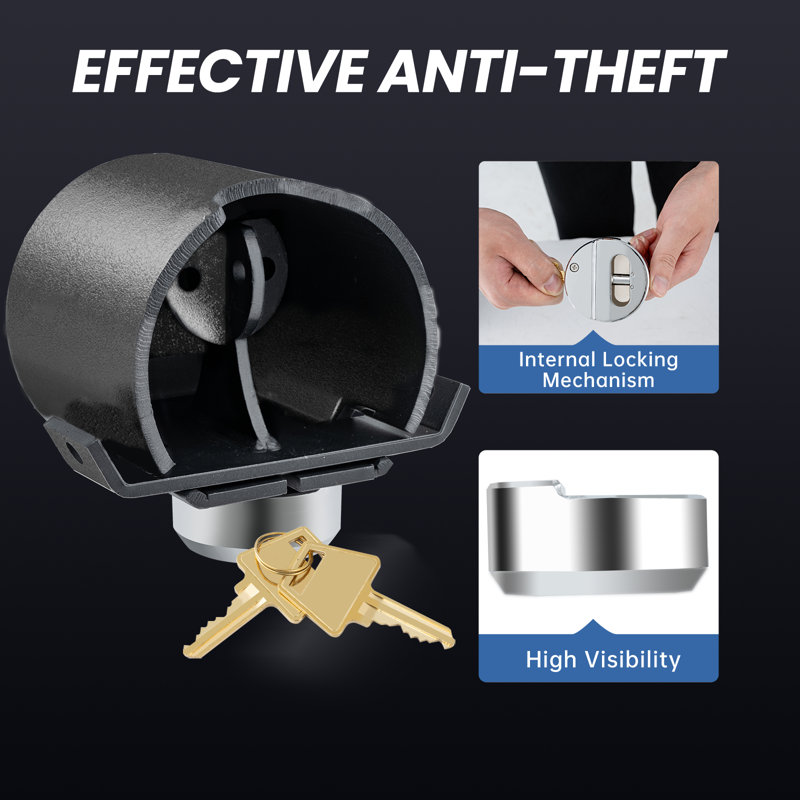 TECSPACE Trailer Lock Fits 2 5/16-Inch Couplers