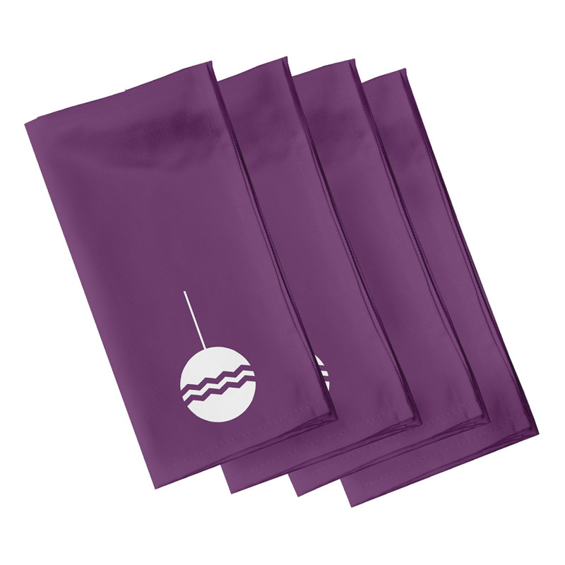 Antero Polyester Modern & Contemporary Napkins, Purple