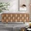 Buffet en bois massif tissé d'inspiration rétro