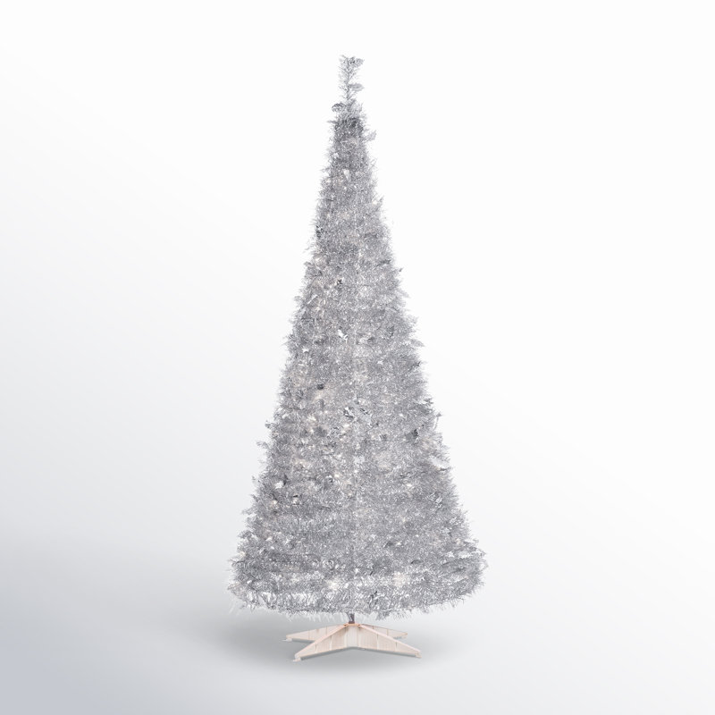 7.5' Lighted Artificial Pine Christmas Tree