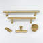 Lines 3-3/4" Center to Center Cabinet Handle in Satin Brass