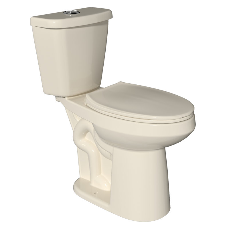 21" Extra Tall Toilet for Seniors, 1.1/1.6 GPF Dual Flush Elongated Two Piece Toilet, MAP 1000g, Bone, Bone