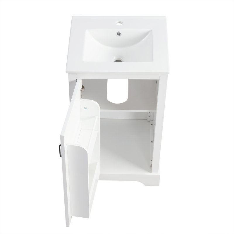 Meuble-lavabo de 20 po avec lavabo, Blanc