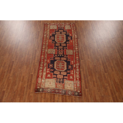 Geometric Wool   Runner Rug 4x10