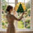 12"H Christmas Tree Stained Glass Window Panel