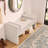 Versatile Linen Fabric Bedroom Storage Stool With Large Capacity-1588936175