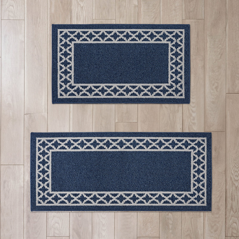 Nautica Collin Border Machine Washable All Loop Tufted Rugs