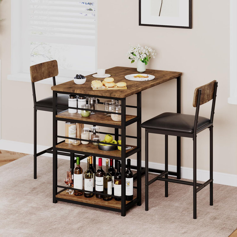 Pevzner Dining Table, Rustic Brown