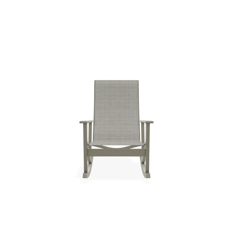 Wexler Polymer Outdoor Lounge Chair, Warm Gray, Deacon
