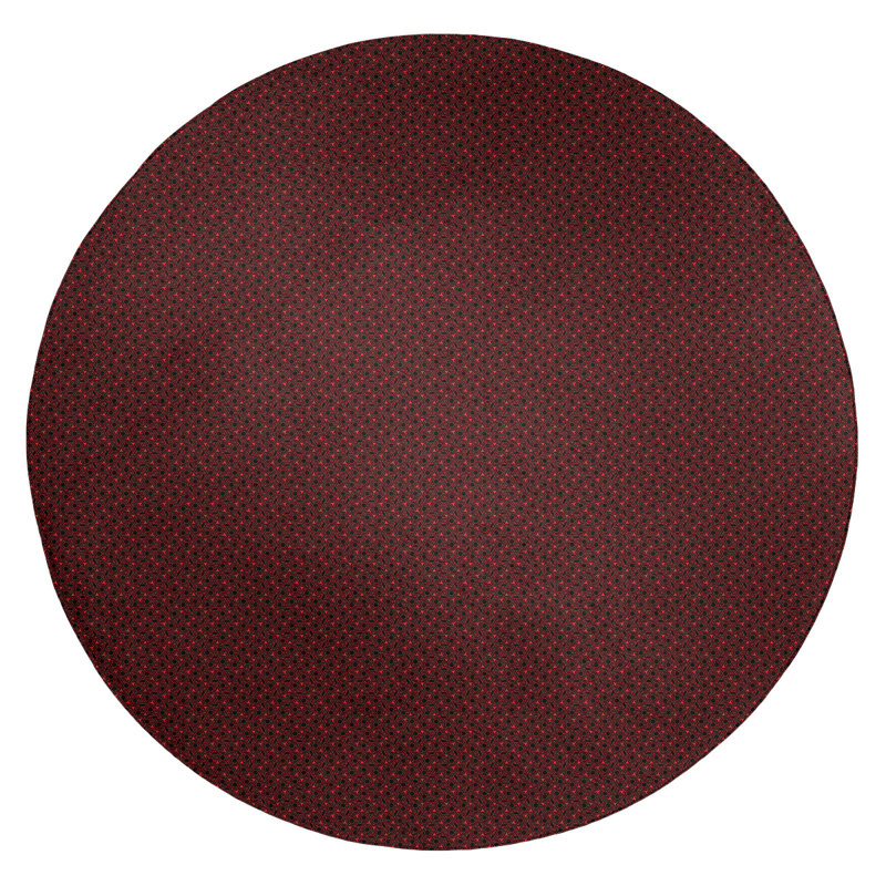 Chenille Geometric Indoor Rug, Round 5'