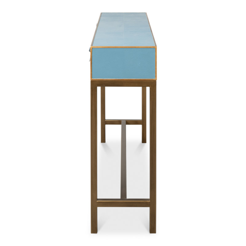 Shagreen 54'' W Console Table, Blue