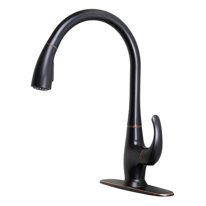 Nita Vantage 1-3 Hole Installation Single Handle Kitchen Faucet with 2-Function Pull-Down Spout Sprayer - Brushed Nickel