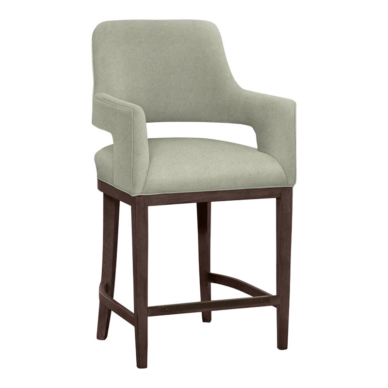 Tabouret de bar et de comptoir Josie, Tabac, Parchemin 8794, Tabouret de comptoir (siège d'une hauteur de 26,5