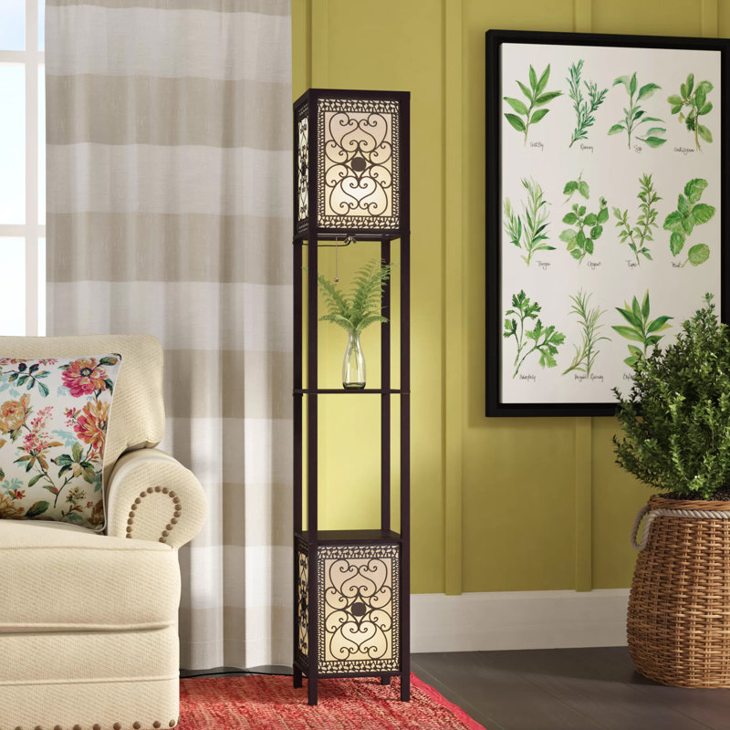 Verne 64'' Column Floor Lamp, Espresso