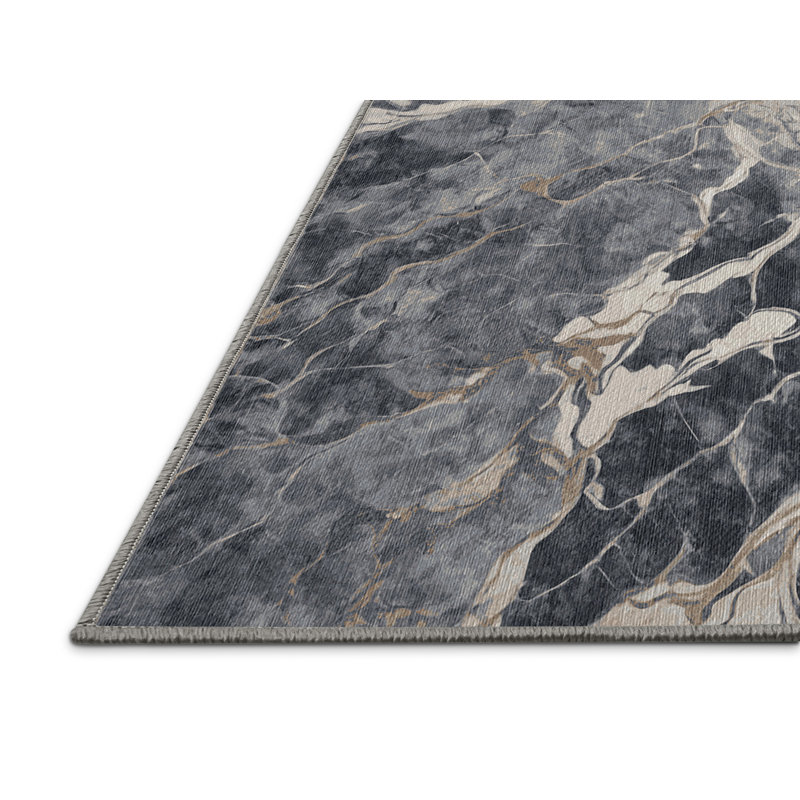 Tapis gris lavable à la machine, Rectangle 2 pi x 3 pi