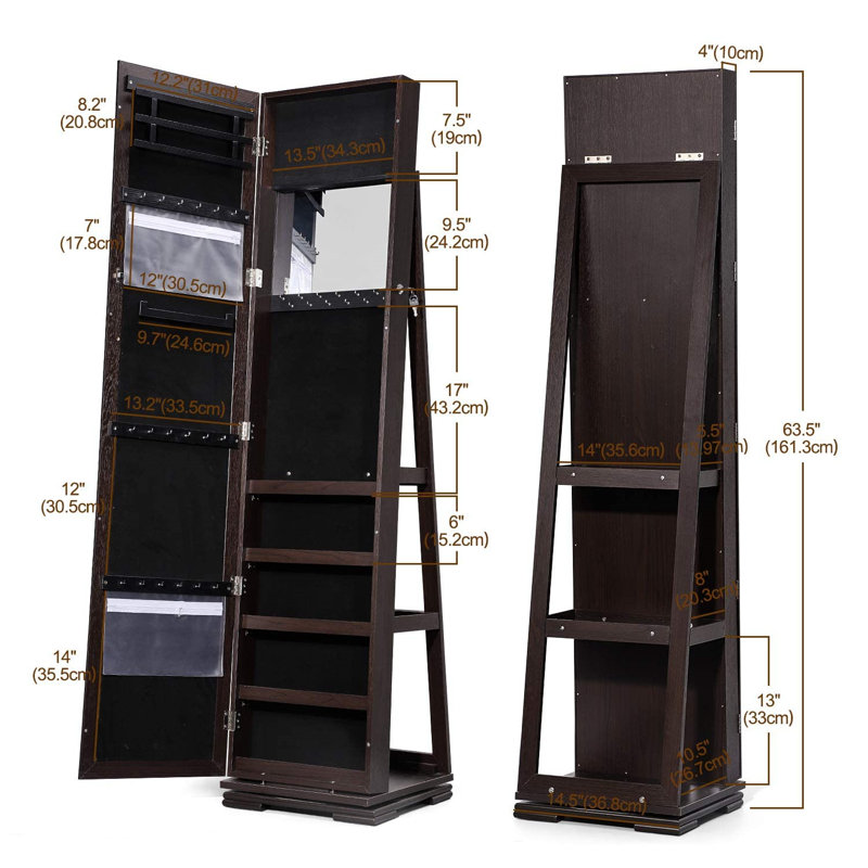 Armoire à bijoux Modern Brown