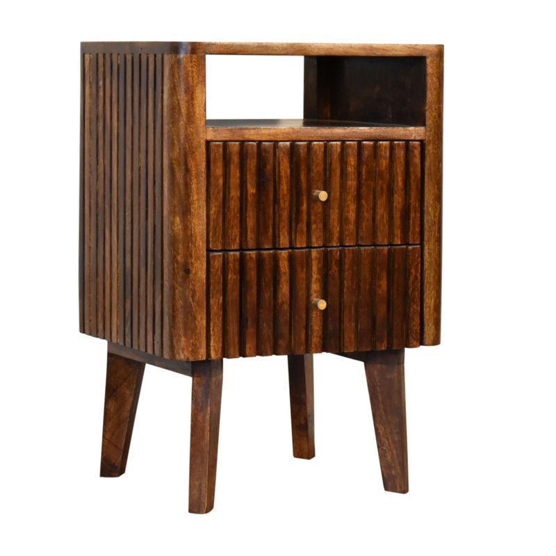 40cm W Solid Wood Bedside Table