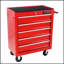 Coffre à outils à 5 tiroirs, armoire de rangement pour outils pour le garage avec 4 roues et système de verrouillage-1390998671