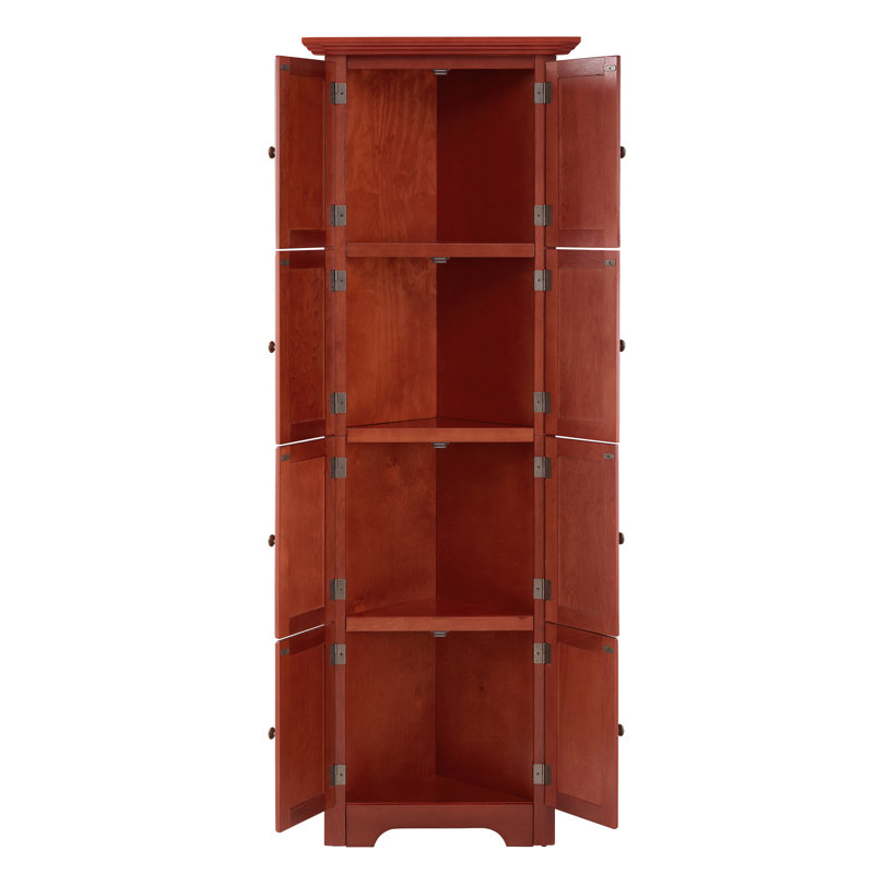 Elegant Corner Cabinet with Ample Storage and Durable Design for Modern Living Spaces, Cherry