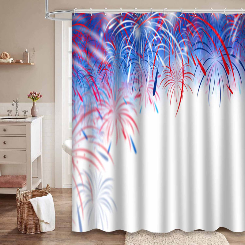 Rideau de douche Fireworks Firework, L 72 po x l 84 po