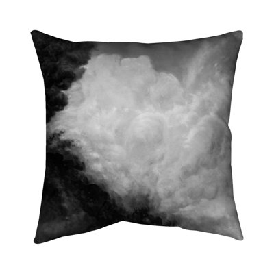 Dark Monochrome Clouds - Landscapes Outdoor Throw Pillow Decor