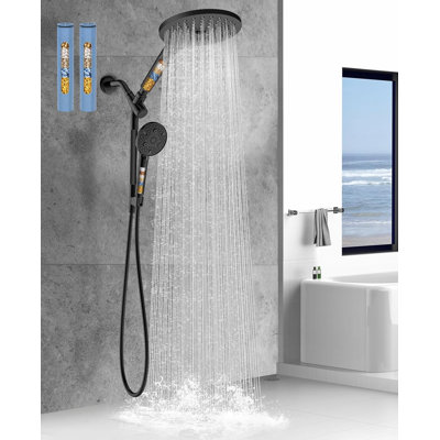 Dual Filtered Rain Shower Head Combo
