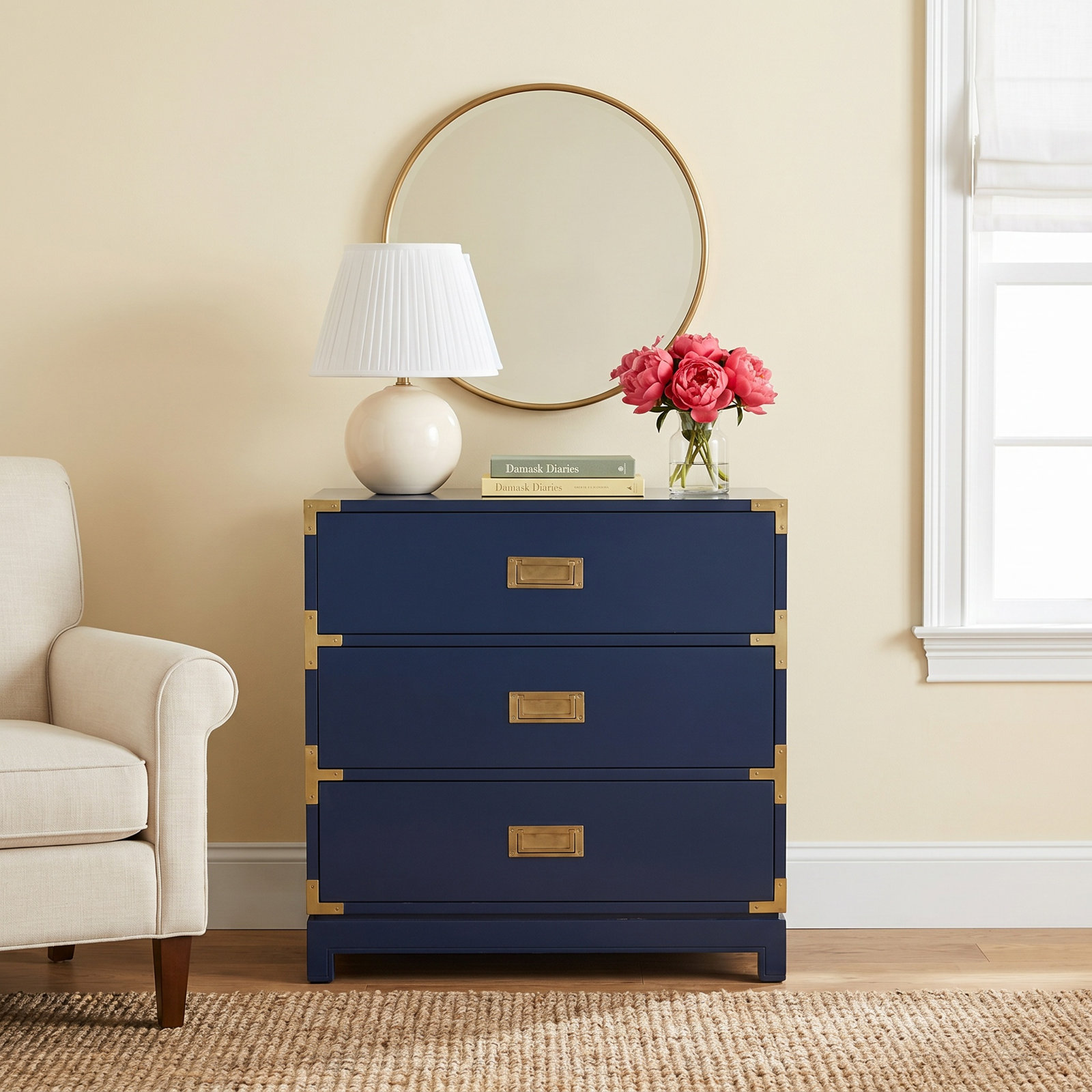Hogle Mahogany 3-Drawer Accent Chest