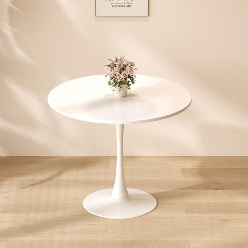 Ensemble de table de salle à manger, table de salle à manger ronde de 24 po et 2 chaises de salle à manger en velours avec pieds plaqués or