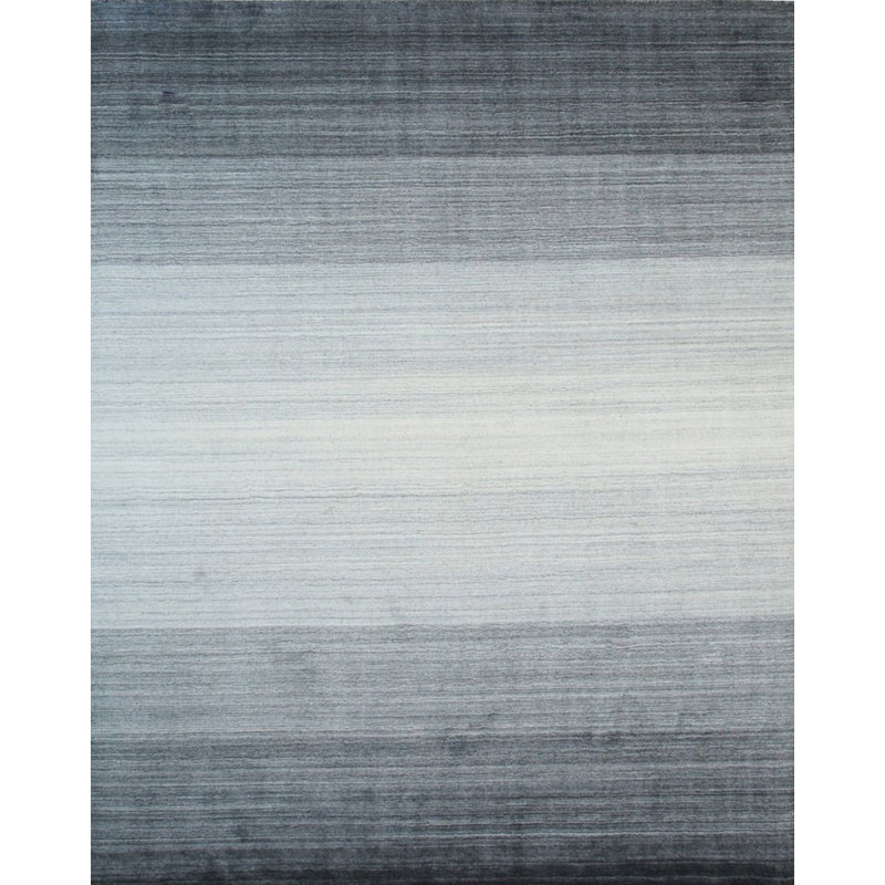 Tapis gris anthracite en laine Anayra, Rectangle 9 pi x 12 pi