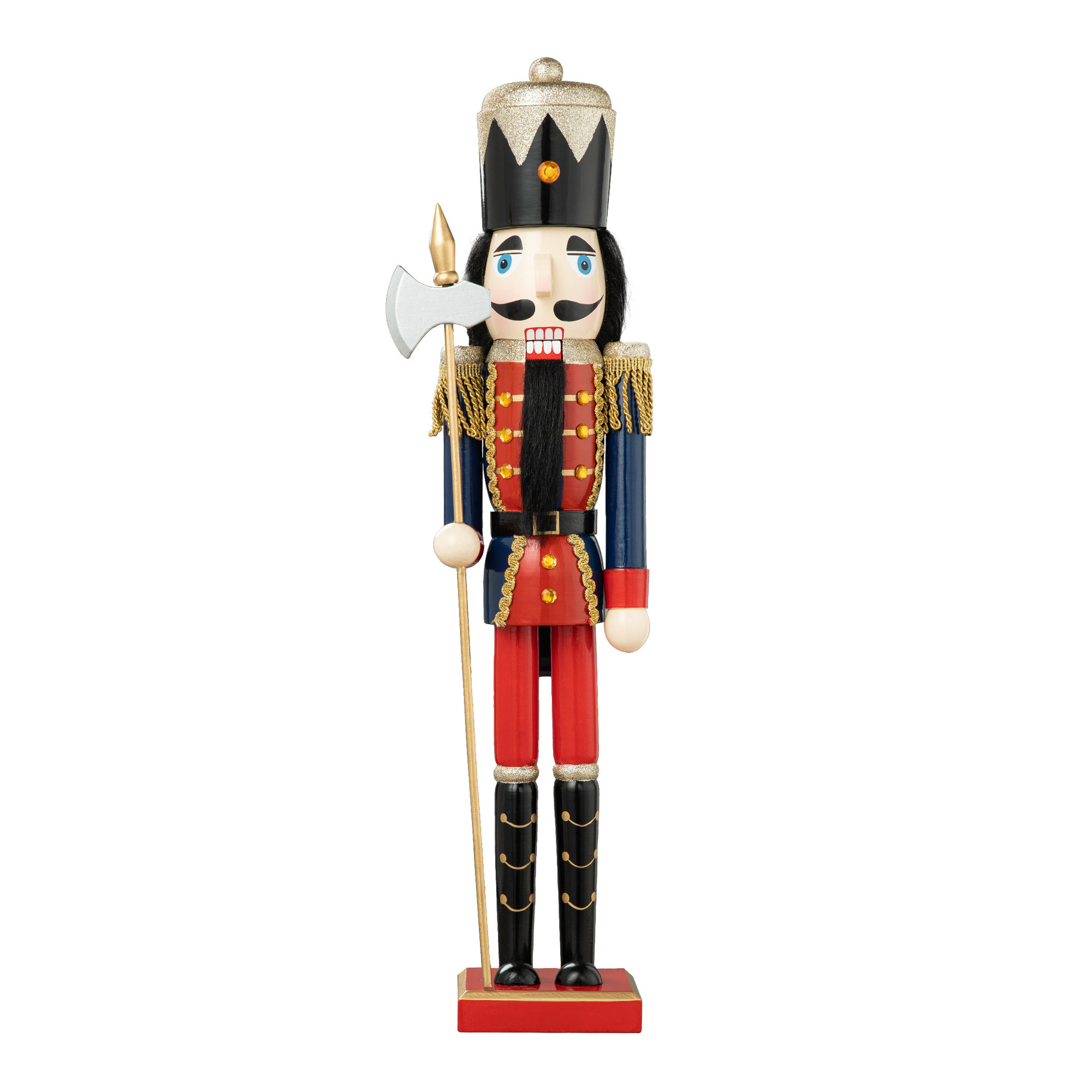 Wooden Christmas Soldier Nutcracker, 24" H x 5.25" W x 4.5" D