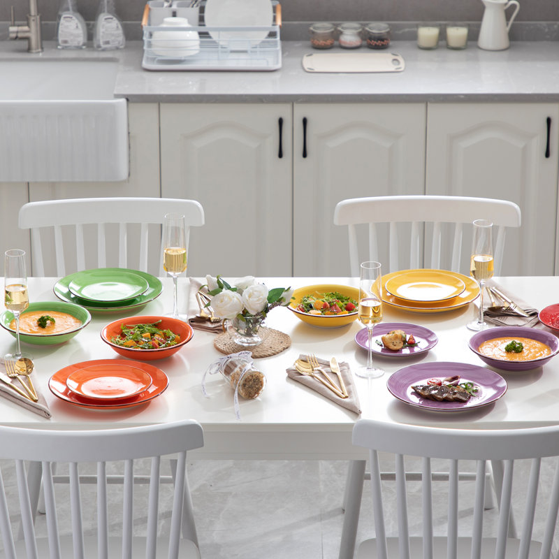 Bonita 18 Piece Dinnerware Set, Service for 6, Assorted Colours