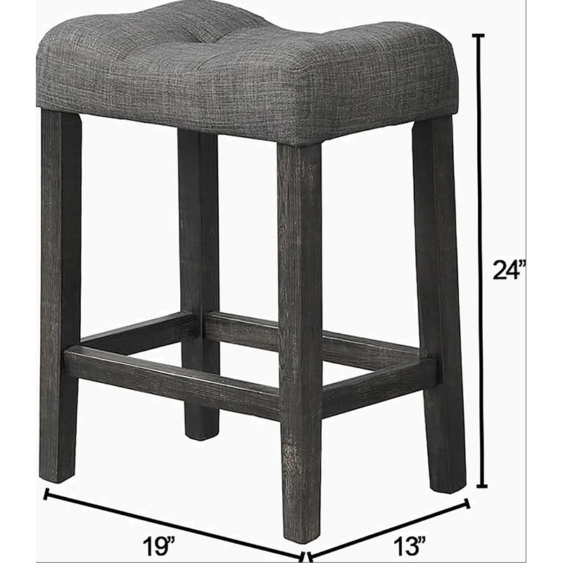 Ensemble de 2 tabourets de comptoir à hauteur de comptoir, tabouret de style transitionnel avec repose-pieds capitonné, tabouret de bar