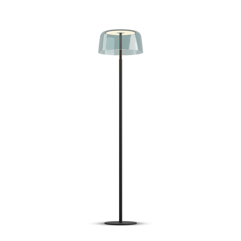 Yurei LED Floor Lamp, Matte Black, Blue