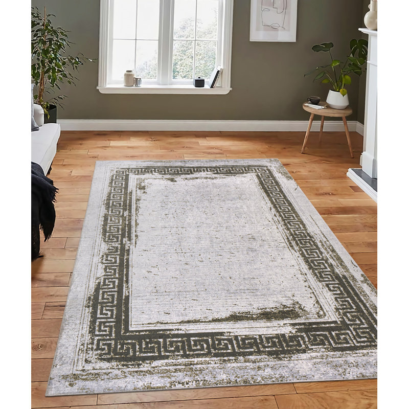 Tapis rectangulaire Quinlynn, Rectangle 3 pi 4 po x 6 pi 7 po