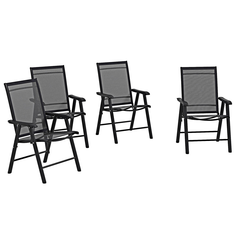 Ensemble de 4 chaises de patio pliantes
