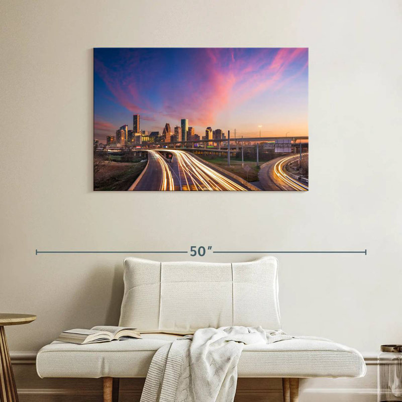 Lumières de la route Sirci au Texas, H 26 po x l 39 po