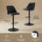 New upgraded backrest Swivel Upholstered Adjustable Height Counter & Bar Stool With Footrest-620830721