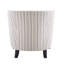 Fauteuil demi-tonneau rembourré à rayures