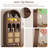 Burly 72.8" Tall Wood Arched Bookcase With Adjustable Shelves & Led Lights, Glass Doors-695129575