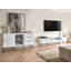 Glass Display Sideboard LEDUC White