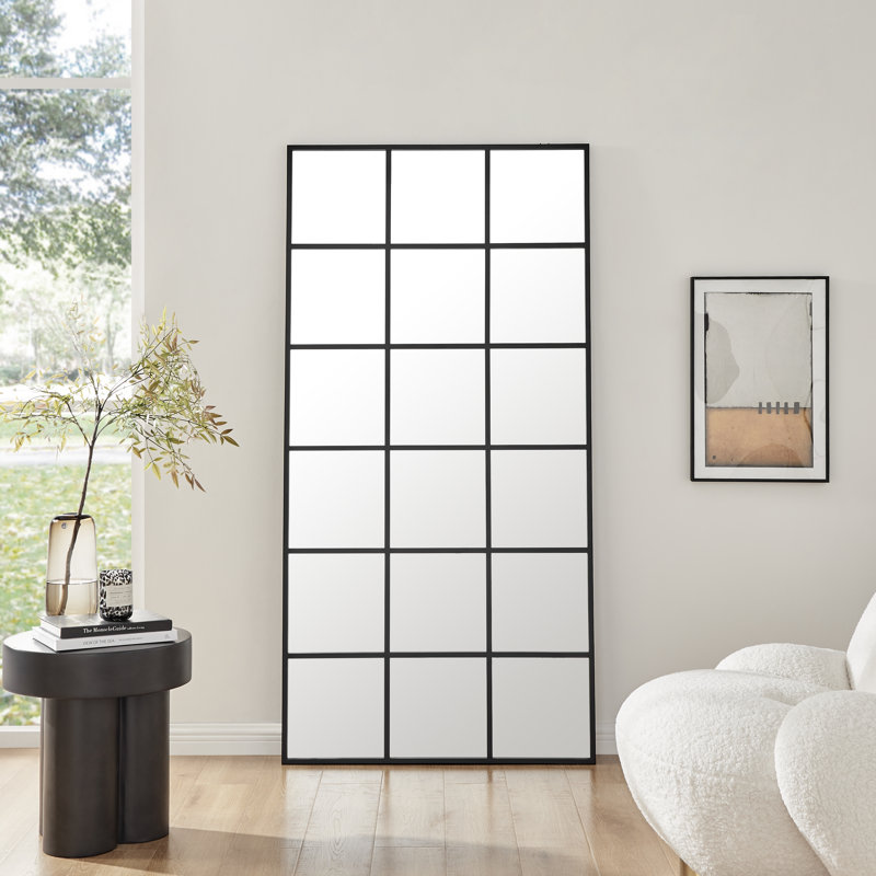 Azaia Metal Frame Hallway Mirror - Full length Window Living Room Mirror, 180cm H x 90cm W